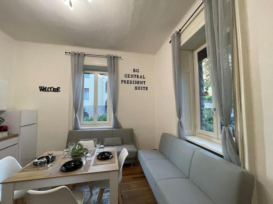 Bg Central President Suite Con Parcheggio - Vista Citta Alta Bergamo Eksteriør billede