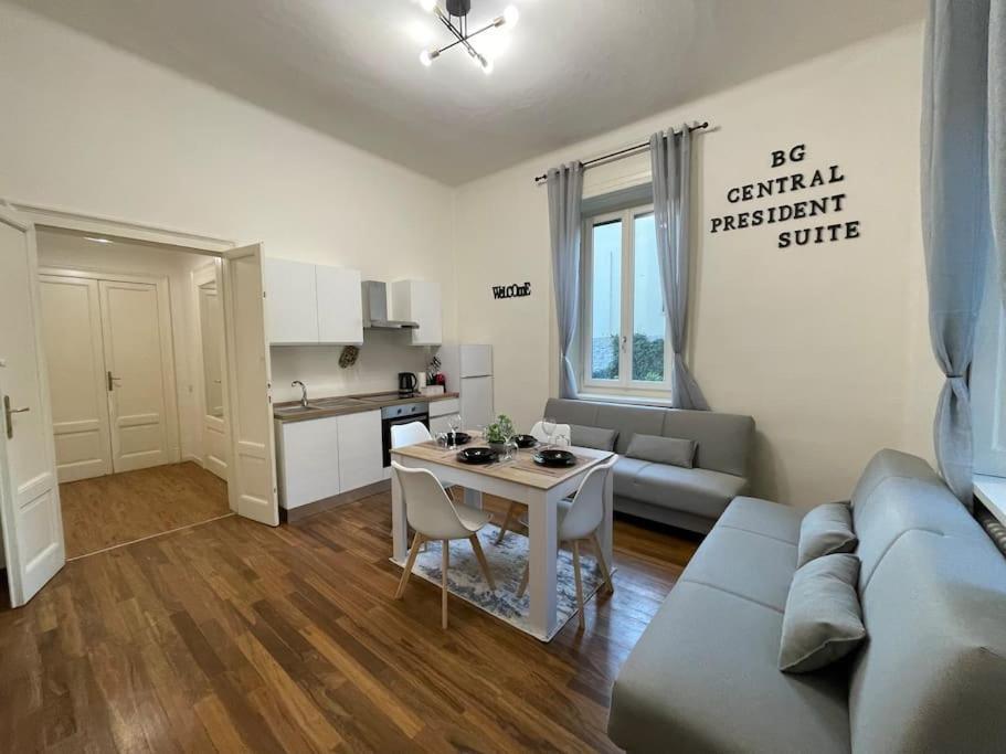 Bg Central President Suite Con Parcheggio - Vista Citta Alta Bergamo Eksteriør billede