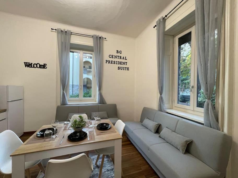 Bg Central President Suite Con Parcheggio - Vista Citta Alta Bergamo Eksteriør billede